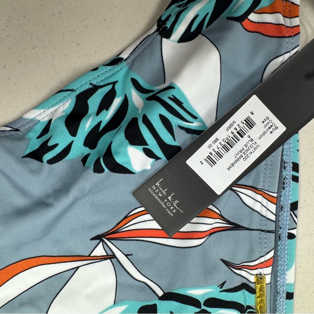 NWT Bundle of 3 Tropical and Floral High Waisted Bikini Bottoms, size Medium - Picture 4 of 7